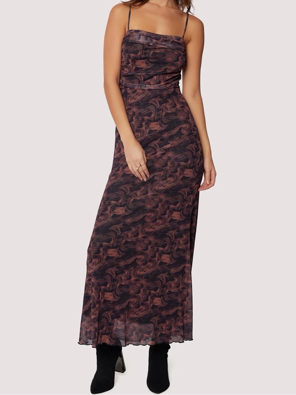 Lost + Wander Contessa Maxi Dress in Copper and Black (SS)